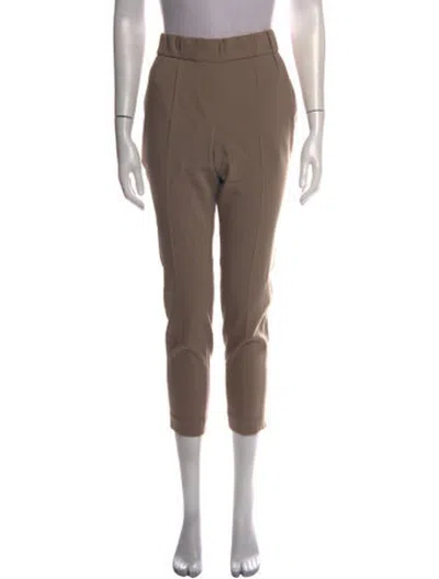 Pre-owned Brunello Cucinelli Virgin Wool Straight Leg Pants In Neutrals