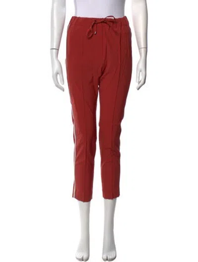 Pre-owned Brunello Cucinelli Virgin Wool Straight Leg Pants W/ Tags In Red