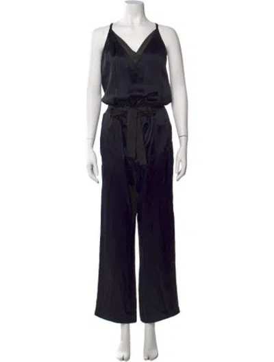Pre-owned Brunello Cucinelli V-neck Jumpsuit In Black