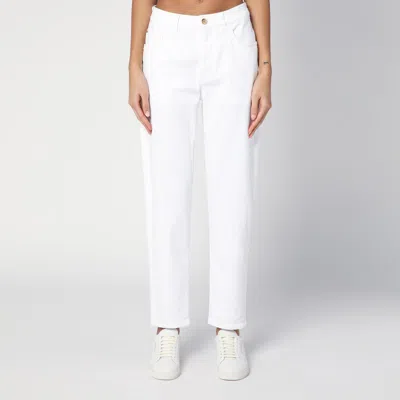 Brunello Cucinelli White Cotton Trousers