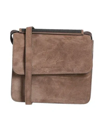 Brunello Cucinelli Woman Cross-body Bag Khaki Size - Soft Leather In Beige