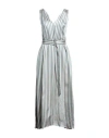 Brunello Cucinelli Woman Maxi Dress Pastel Blue Size M Viscose, Silk