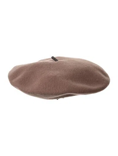 Pre-owned Brunello Cucinelli Wool Cap  W/tags In Brown