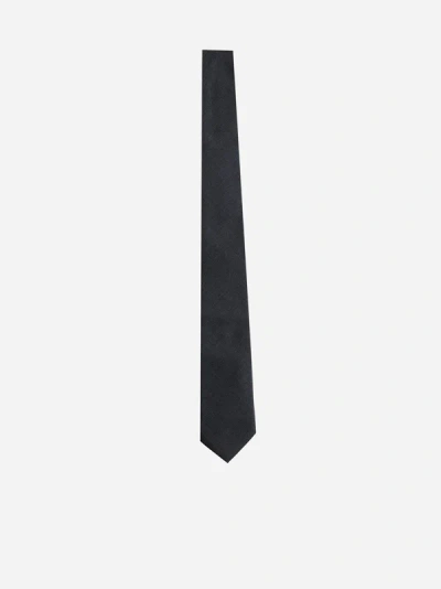 Brunello Cucinelli Wool Tie In Black