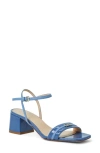 Bruno Magli Phoebe Ankle Strap Sandal In Blue Patent