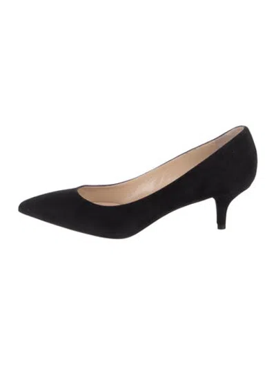Pre-owned Bruno Magli Suede Pumps In Black/blue