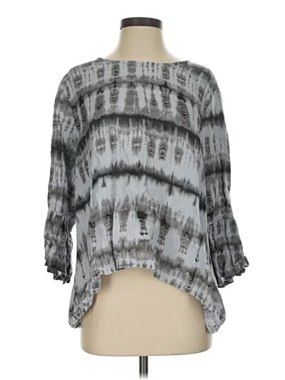 Pre-owned Bryn Walker 3/4 Sleeve Blouse In Gray