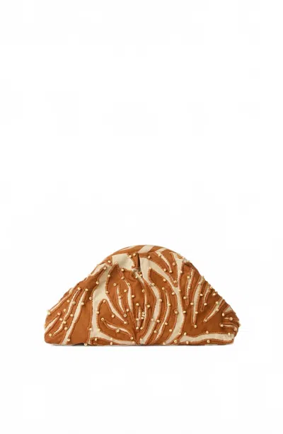 Btb Los Angeles Women's Soutache Clutch In Camel/ivory In Multi