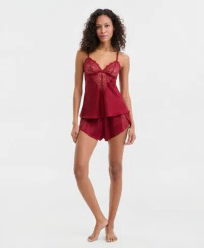 B.tempt'd B.temptd By Wacoal Womens Its On Lace Cami Shorty In Black