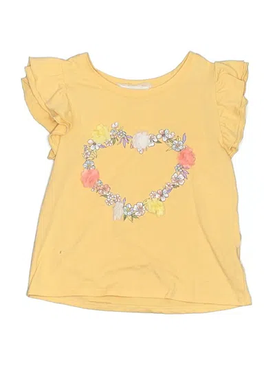 Pre-owned Btween Kids' Short Sleeve T-shirt In Yellow