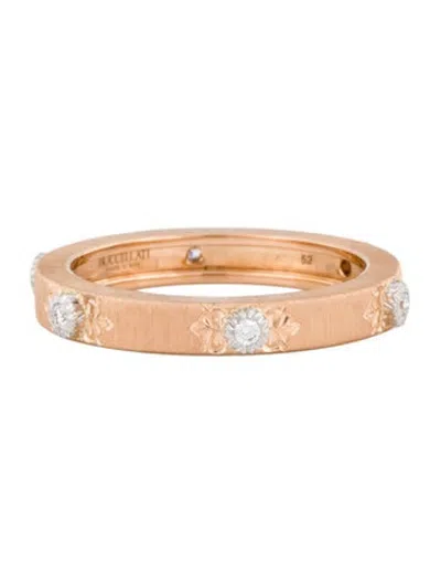 Pre-owned Buccellati 18k Diamond Band Ring In Multicolor