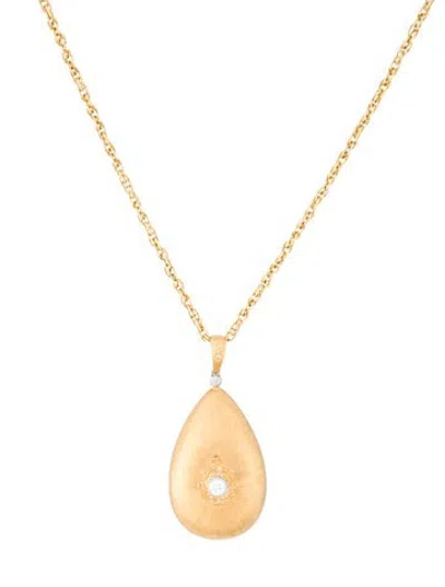 Pre-owned Buccellati 18k Diamond Macri Classica Pendant Necklace, 16" In Multicolor