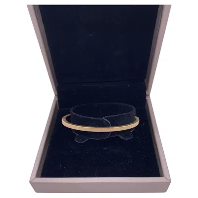 Pre-owned Buccellati Macri Classica 18k Yellow Gold Rigato Bangle 3mm Plain Size 16
