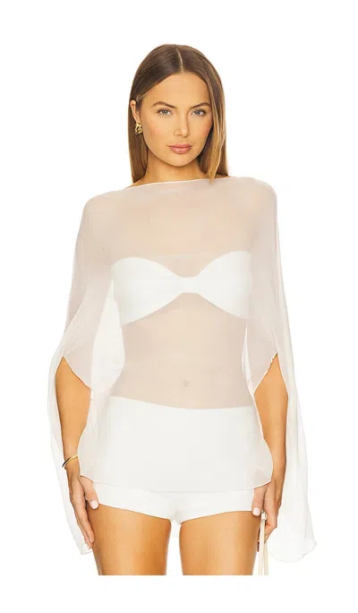 Buci Ibis Poncho Set In Ivory