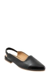 Bueno Indie Slingback Pointed Toe Flat In Black