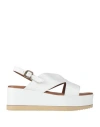 Bueno Woman Sandals White Size 5 Leather