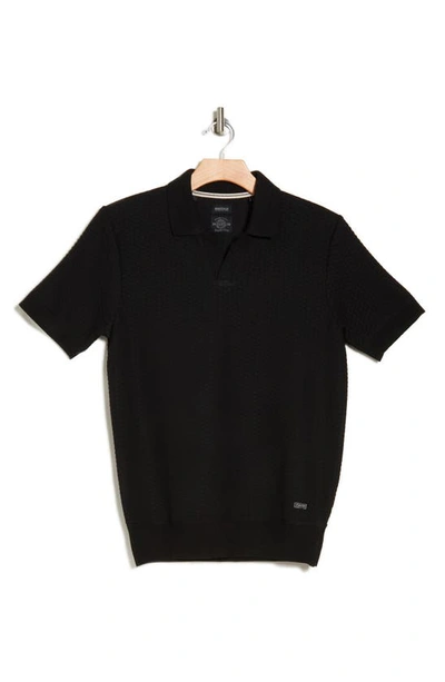 Buffalo Jeans Willians Notch Collar Shirt In Black.
