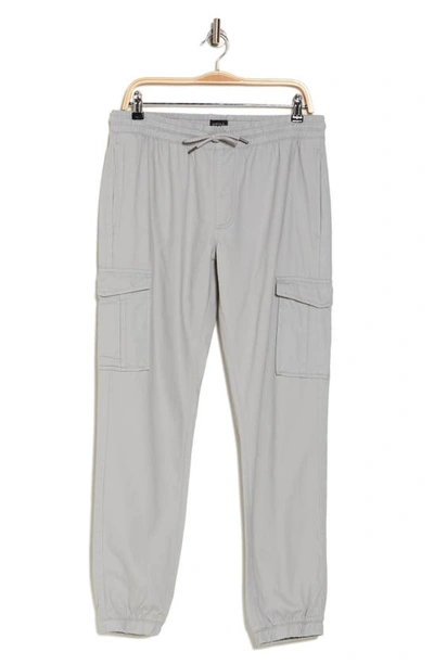 Buffalo Jeans Zayne X Cargo Cotton Jogger Pants In Light Grey