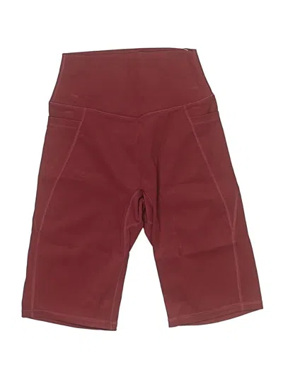 Pre-owned Buffbunny Collection Athletic Shorts In Burgundy