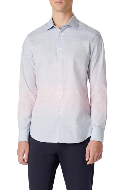 Bugatchi Axel Shaped Fit Woven Button-up Shirt In Periwinkle