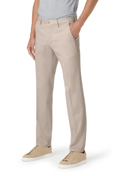 Bugatchi Flat Front Stretch Chinos In Beige