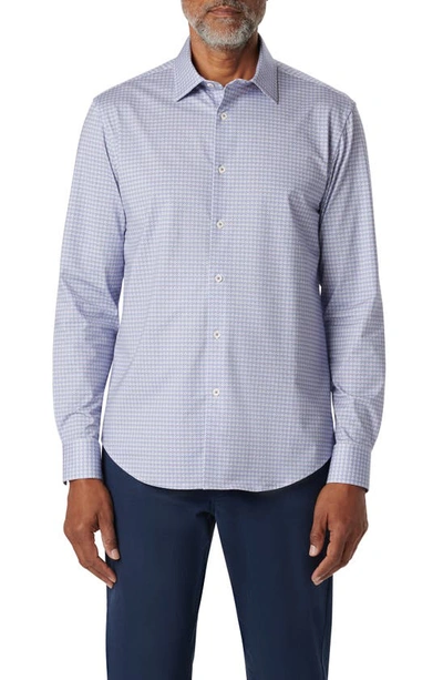 Bugatchi James Ooohcotton® Diamond Check Button-up Shirt In Lavender
