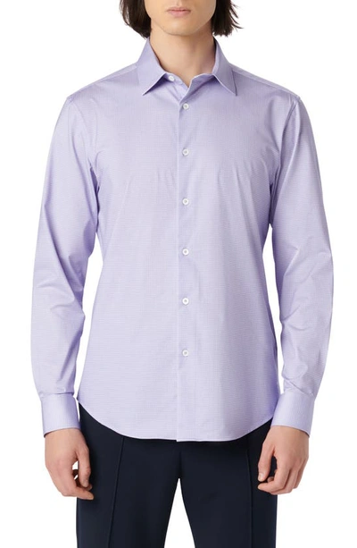 Bugatchi James Ooohcotton® Pin Dot Print Button-up Shirt In Lilac