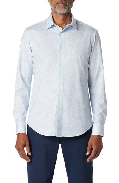 Bugatchi James Ooohcotton® Tile Print Button-up Shirt In Sky