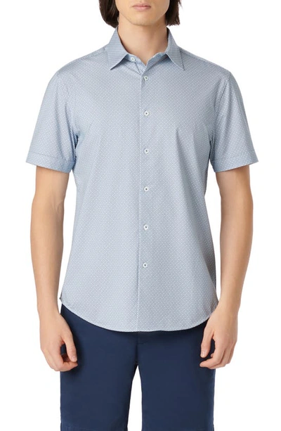 Bugatchi Miles Ooohcotton® Short Sleeve Button-up Shirt In Mint