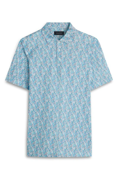Bugatchi Victor Ooohcotton® Pineapple Print Polo In Azure