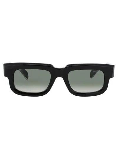 Bugatti 69 Sunglasses In Bk/wg - Black/white Gold - Green Gradient