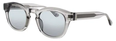 Bugatti Square Frame Sunglasses In Gcry/ss - Crystal Grey/sterling Silver / Blue Tint