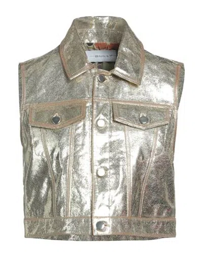 Bully Woman Jacket Gold Size 8 Soft Leather