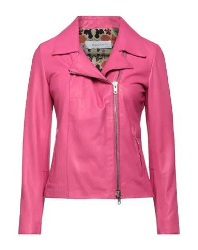 Bully Woman Jacket Magenta Size 8 Soft Leather