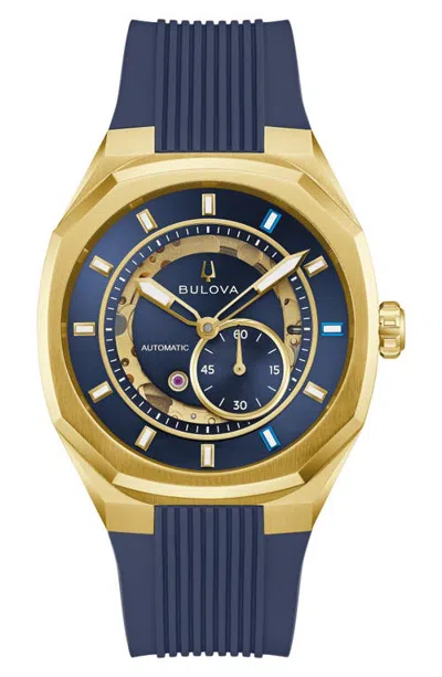 Bulova Marc Anthony Automatic Silicone Strap Watch In Multi