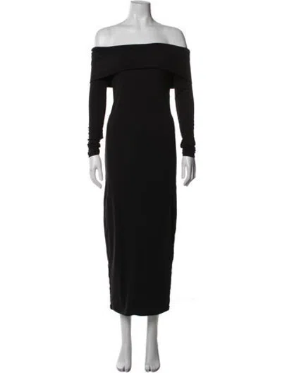 Pre-owned Bumpsuit Off-the-shoulder Midi Length Dress In Blue