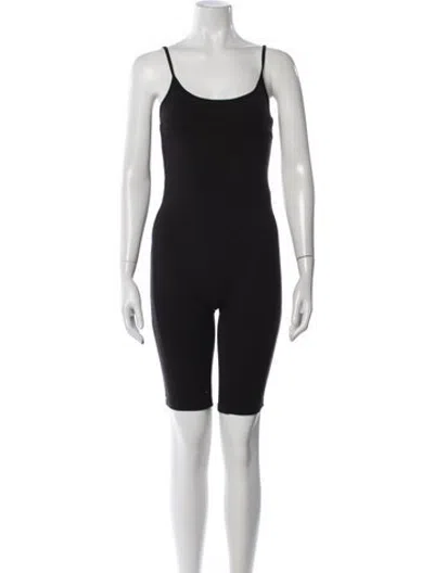 Pre-owned Bumpsuit Scoop Neck Jumpsuit In Black