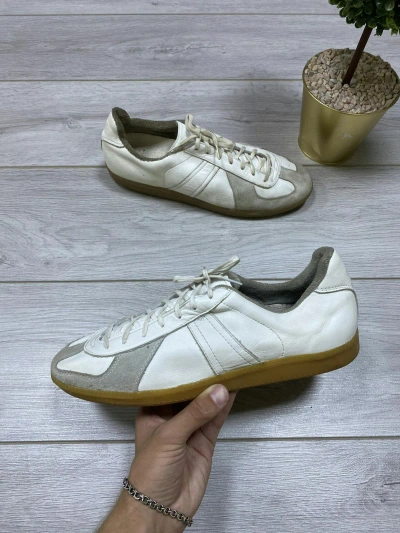 Pre-owned Bundeswehr X German Army Trainers Gat Bw-sport 285 Margiela Style Vintage Leather Trainers Shoes In White