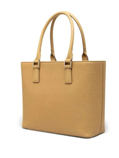Pre-owned Burberry 2000-2017 Leather Tote Bag In Neutrals