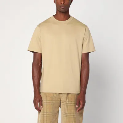 Burberry Beige Short-sleeved T-shirt With Ekd Print In Nude