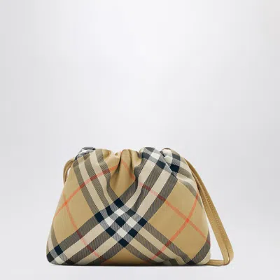 Burberry Kids' Beige Soft Bag Check Pattern