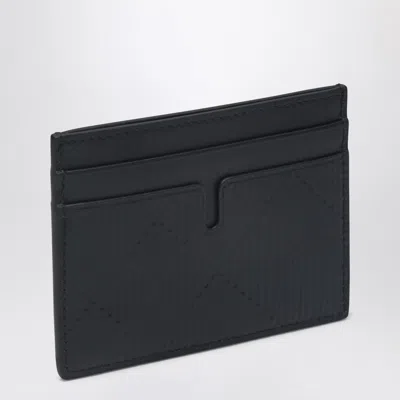 Burberry Black Leather Card Holder Check