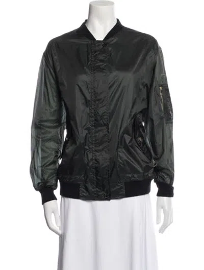 Pre-owned Burberry Bomber Jacket In Green