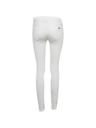 Pre-owned Burberry Brit Logo-patch Skinny Jeans In White
