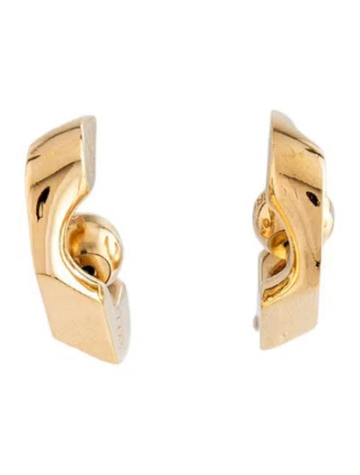 Pre-owned Burberry Chain Link Tb Earrings In Multicolor