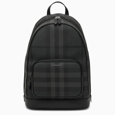Burberry Charcoal Grey Nylon Backpack Rocco In Gray