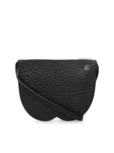 Burberry Chess Mini Pouch Shoulder Bag In Black
