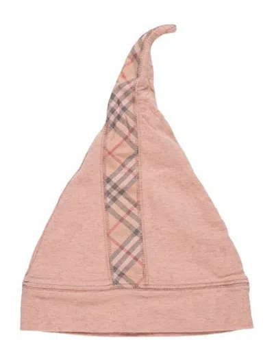 Pre-owned Burberry Babies' Cotton Hat In Pink