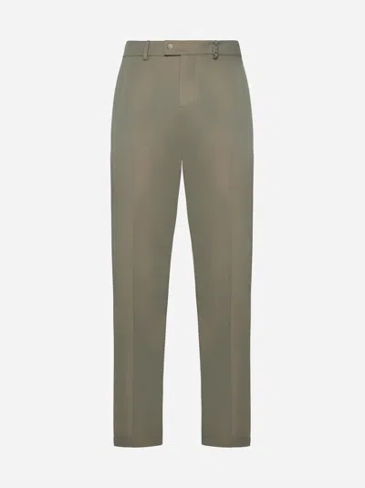 Burberry Cotton Trousers In Tent