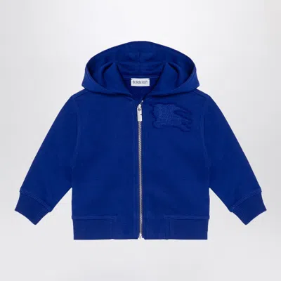 Burberry Ekd Cotton Zip Hoodie In Blue